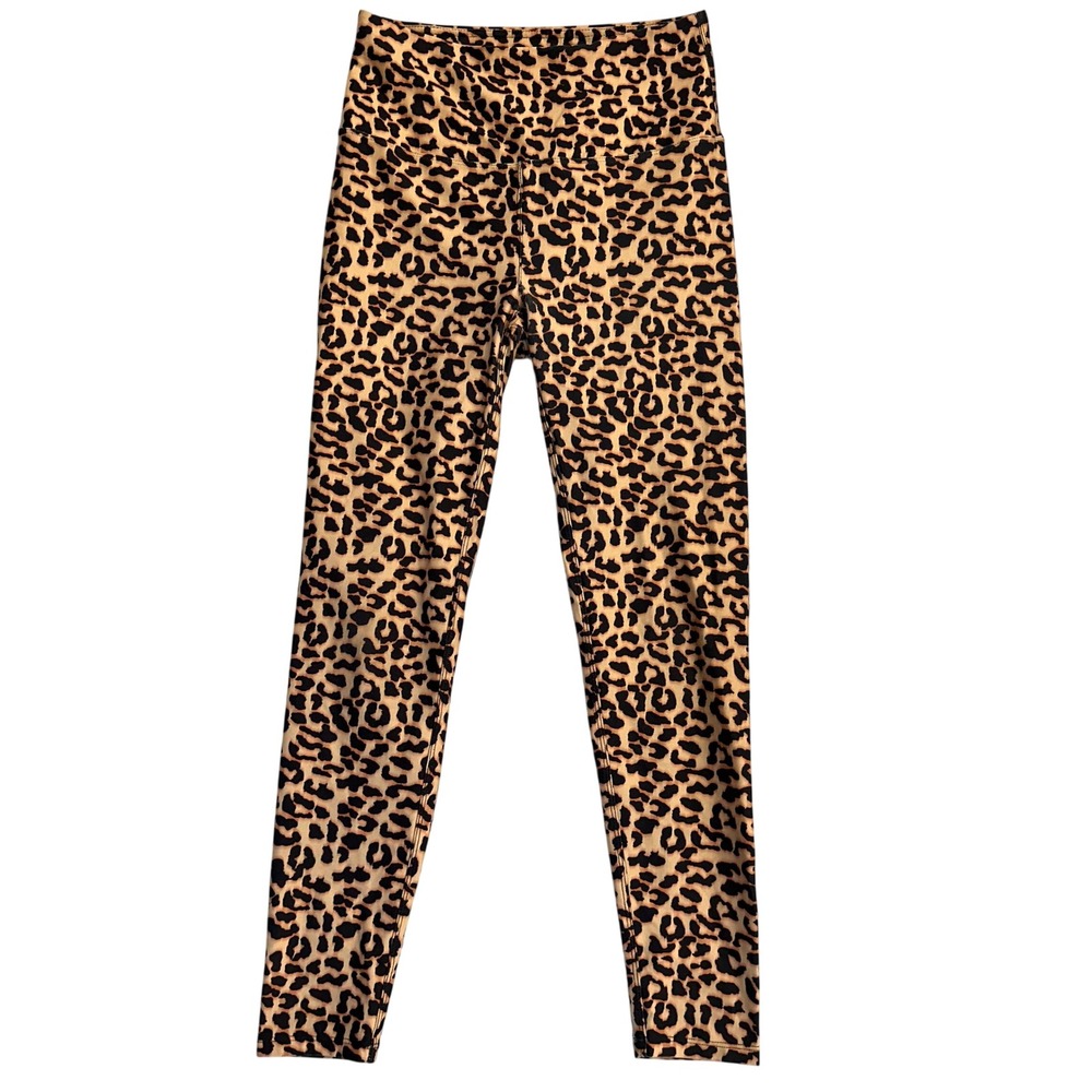 Kyodan Leopard Print High Rise Training‎ Workout Yoga Leggings Womens sz small